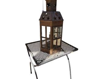 One of a pair of outdoor lanterns