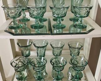 Additional green glassware set