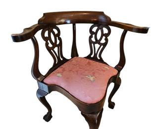 Chippendale style corner chair 