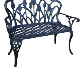 Cast iron settee bench