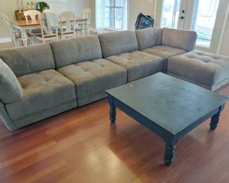 Micro suede sectional sofa set