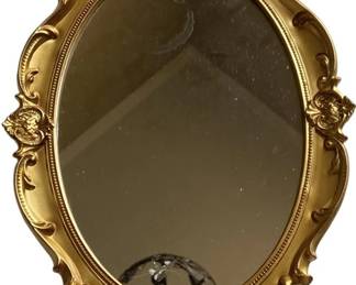 Oval Mirrored Vanity Tray