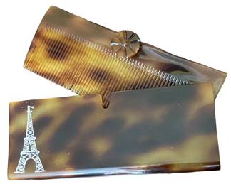 Signed Tortoiseshell Comb