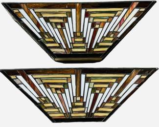Art Deco Stained Glass Light Fixtures