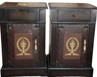 Embroidered Leather Nightstands