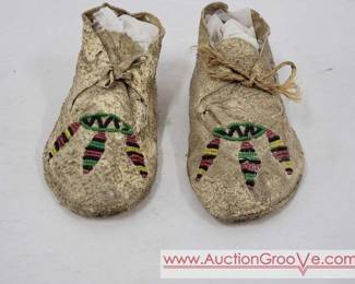 12 Native American Beaded Moccasins