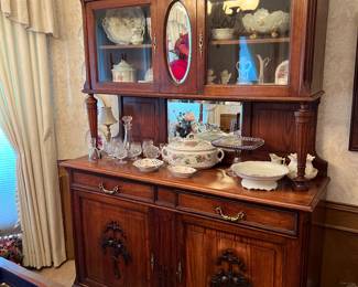Antique Hutch and China 