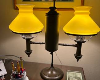 Antique Double Student Lamp 