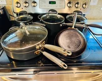 8 pc Pots and Pans-Analon 