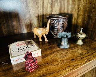 Brass and Wood Carved Collectibles 