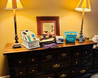 Dresser, Table Lamps,  Winter Garb, Scarves, Wallets