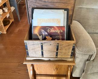 Disney Prints, decorative Chest, Magazine Side Table