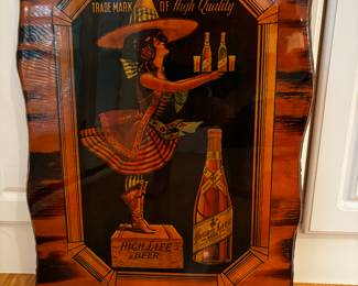 Vintage Miller Lite wooden sign