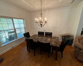 Heavy Granite dining room set for 6