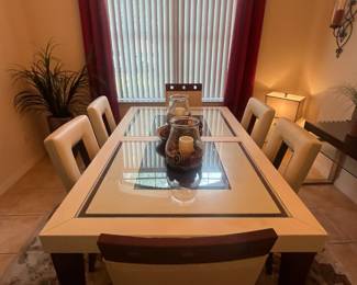 Modern cream colored dining set