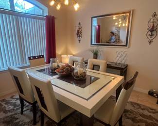 Modern cream colored dining set