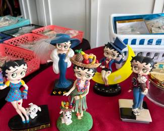Hand painted Betty Boop statues