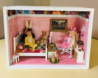 "Easter" miniature room! handmade themed shadowbox