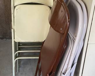 Metal folding chairs