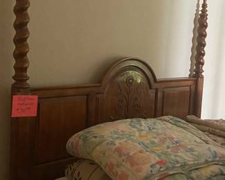 Four poster bed frame, Queen.