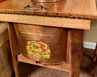 Converted wash tub table