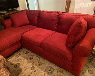 Like-new red sofa