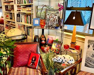 FUN CANED BACK FURNITURE, SOFA AND ROCKING CHAIR.