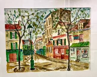 FRENCH STREET SCENE BY A. NAHON. LOVE THE COLORS.
