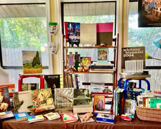 ROOM FULL OF MUSEUM QUALITY ART BOOKS AND ART GREETING CARDS.