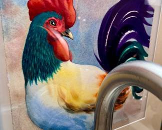 TOM WINTERS WATERCOLOR ROOSTER. LOVE THIS ONE!