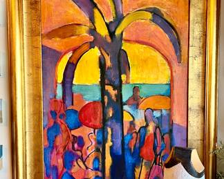 STEPHEN RASCOE LARGE OIL PAINTING.