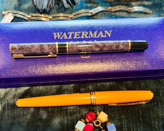 WATERMAN AND YELLOW MONT BLANC PEN.
