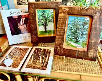 NANCY LAMB OIL PAINTINGS AND SIGNED CARDS.