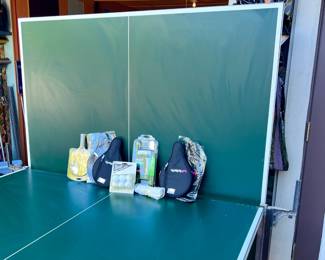 Kettler ping pong table and equipment.