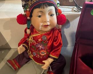 Adorable Kestner 243 Asian Baby Artist Model. Tiny at 12" and incredibly well presented!