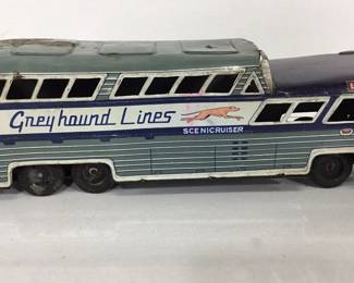 1970's Tin GREYHOUND Bus Friction Toy (11 inches)