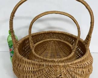 (2) Vintage Wicker Baskets