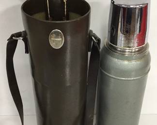 Vintage STANLEY Thermos with Leather Carrying Case