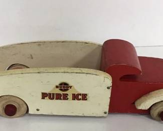1940 BUDDY L Pure Ice Truck Wood(16inches)
