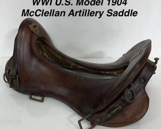 WWI U. S. MODEL 1904 McClellan Artillery Saddle