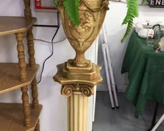 Vintage Plant Urn with Pedestal