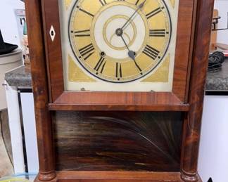 Antique Triple Decker Mantle Clock with Weights