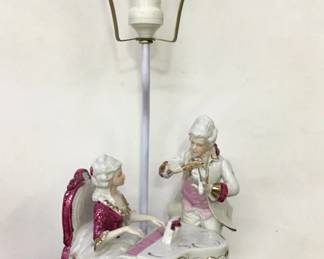 Antique Victorian Porcelain Lamp