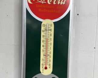 1984 Metal Coca Cola Thermometer