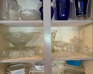 Crystal, Corningware, Pyrex, and more