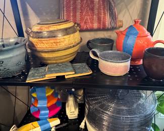 mixing bowls, dehydrator, pottery, teapot, handmade cups