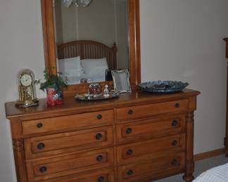 Matching dresser with mirror
