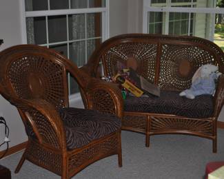 Loveseat and one of 2 chairs