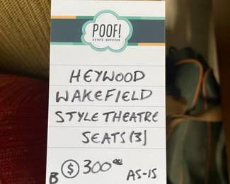 Heywood wakefield style theatre seats