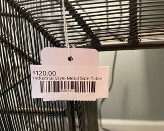 Industrial Style Metal Side Table